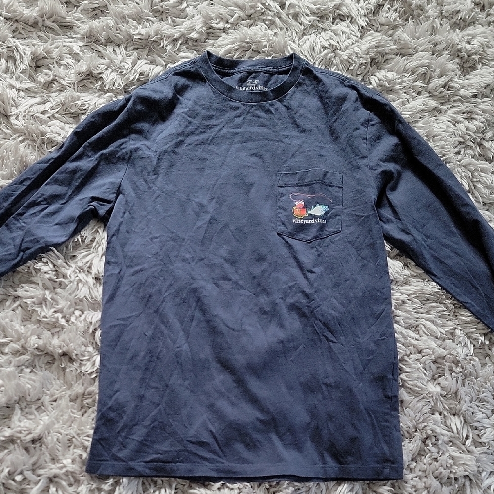 Vineyard Vines Santa Fishing Long Sleeve T-Shirt